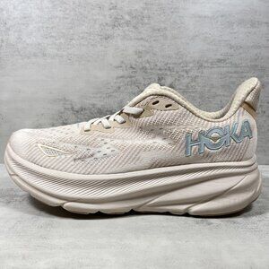Hoka One One Clifton 9 Running Shoes - Women's Size 7.5 - Cream